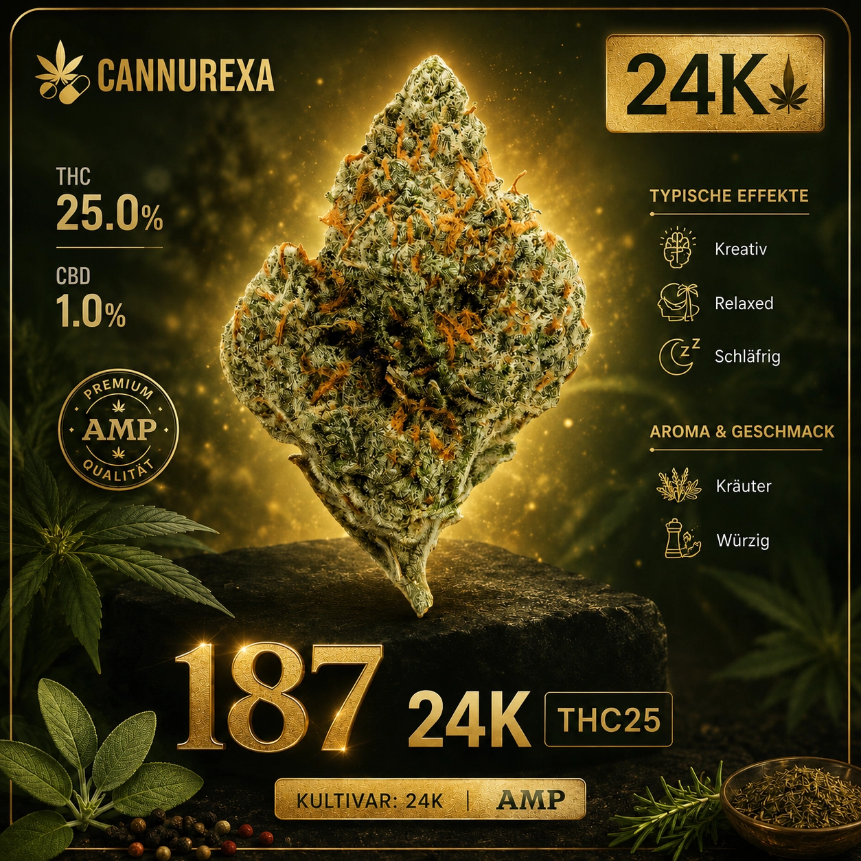 187 Cannabisflower 24K THC25