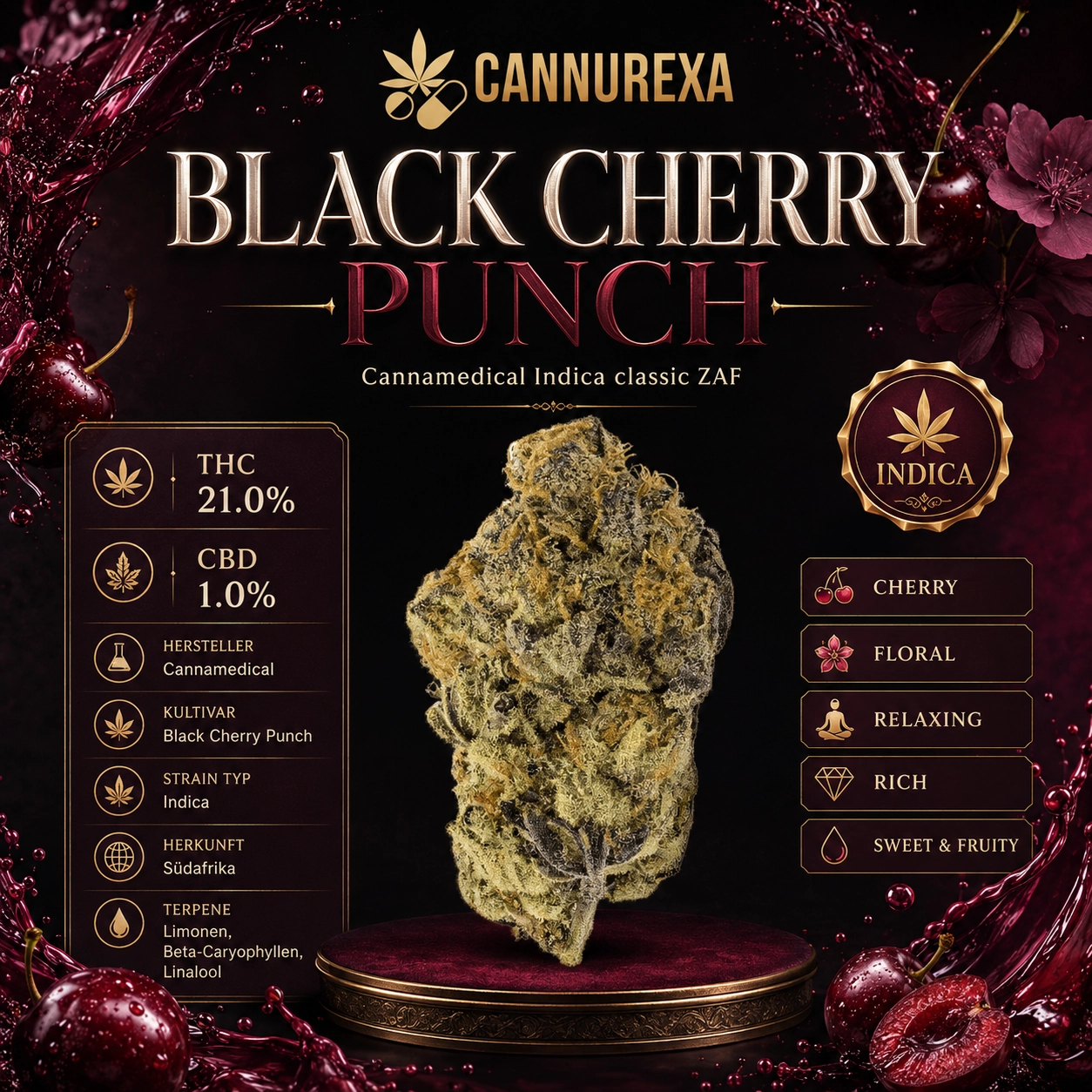 Cannamedical Indica classic ZAF Black Cherry Punch